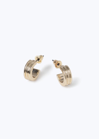 Muse Gold Ridge Mini Hoops