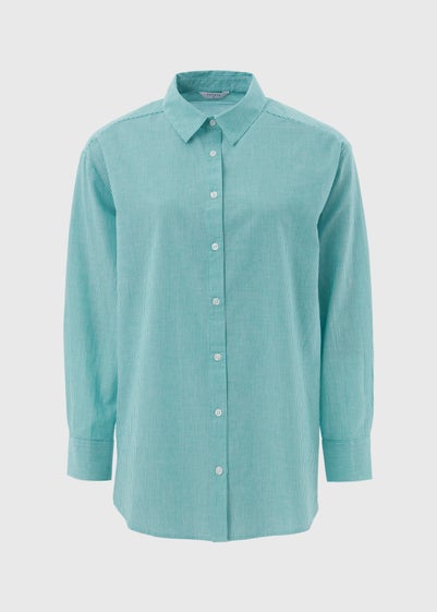 Green Stripe Cotton Shirt