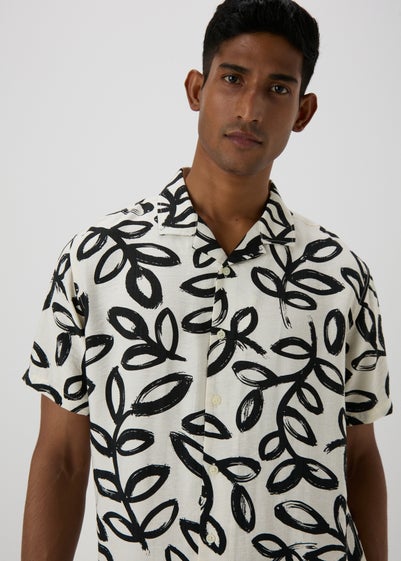 Ecru Mono Print Shirt