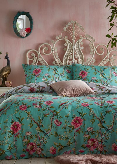 furn. Vintage Chinoiserie Floral Duvet Cover Set