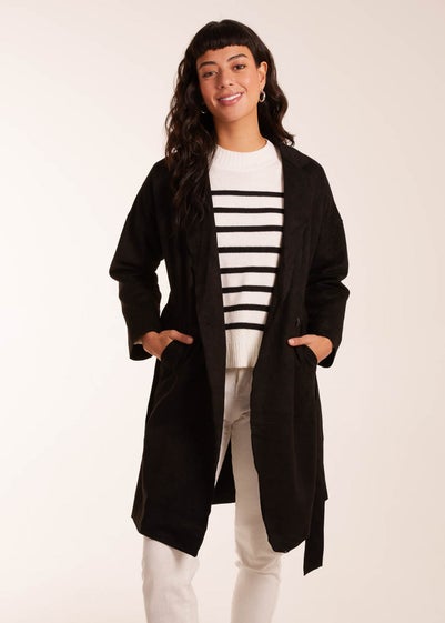 Blue Vanilla Black Waist Detail Trench Style Jacket