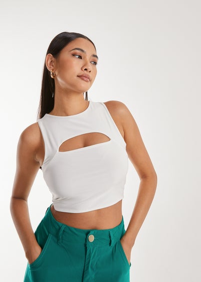 Pink Vanilla Ivory Letterbox Crop Top