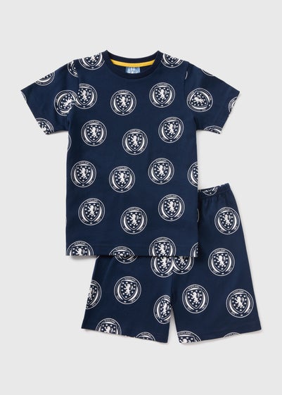 Boys Navy Scotland Football Pyjama Set (4-13yrs)