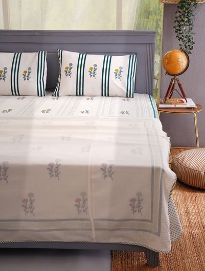 Handblock Printed Single Bed Cotton Dohar