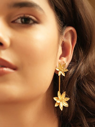 Women Gold Tone Tribal Earrings