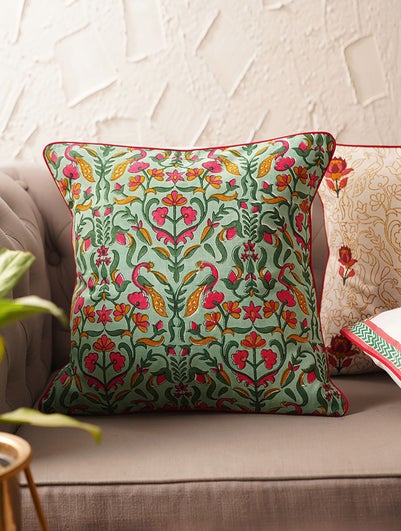 Handblock Printed Cotton Cushion Cover