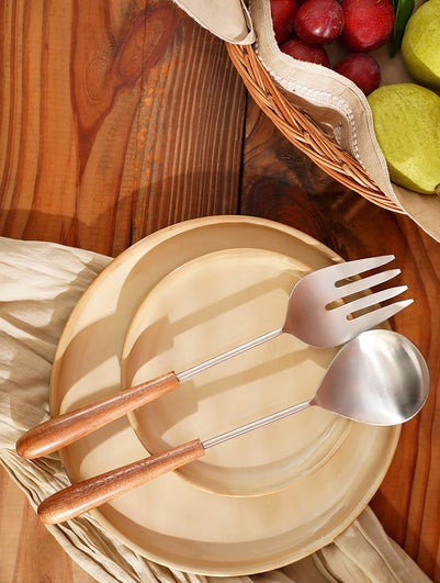 Silver Hand Crafted Wood Andd Metal Cutlery