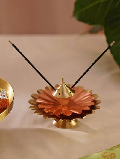 Brass And Copper Incense Stick Holder