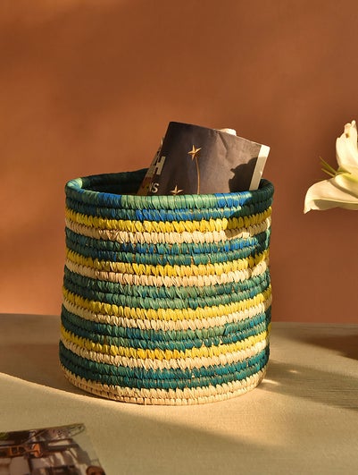 Multipurpose Handwoven Sabai Grass Basket