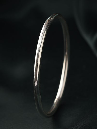 Women Tribal Silver Bangle - 2/4