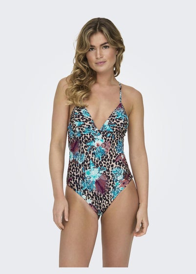 ONLY Leopard Print Brittany Swimsuit