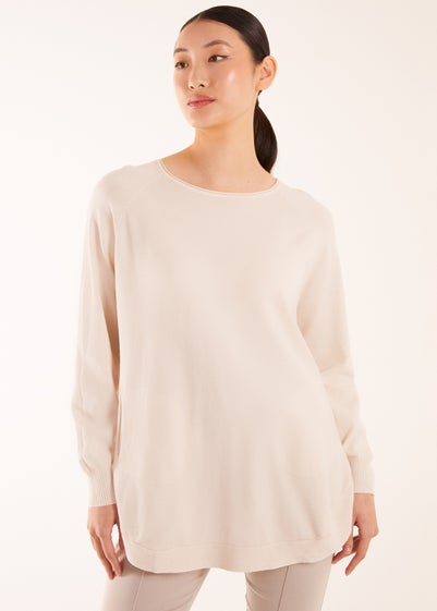 Blue Vanilla Cream Button Knit Top - One Size