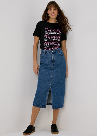 Barbie Black Slogan T-Shirt - Size 10
