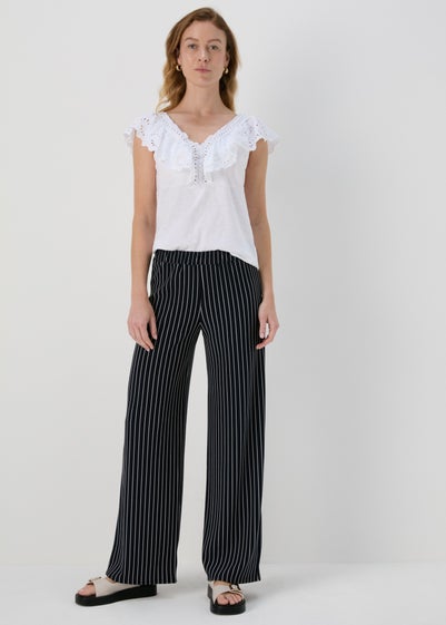 Navy Stripe Trousers