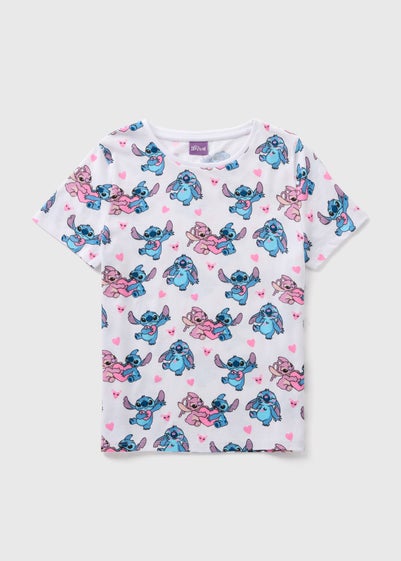 Disney Kids Stitch Heart T-Shirt (3-13yrs)