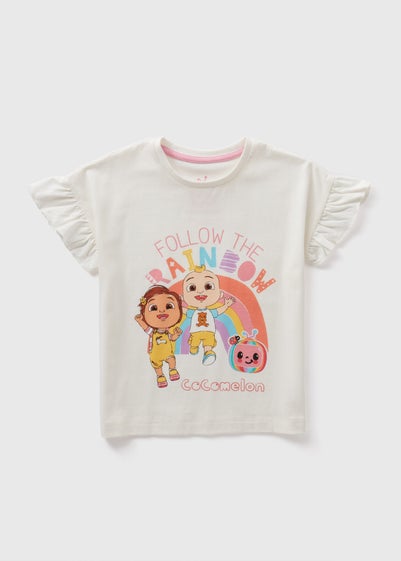 Cocomelon Kids Cream Rainbow T-Shirt (9mths-4yrs)