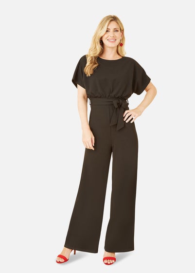 Mela Black Batwing Stretch Jumpsuit