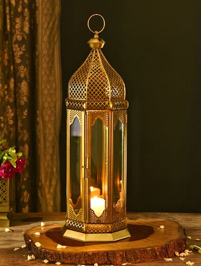 Home Decor Antique Gold Lantern