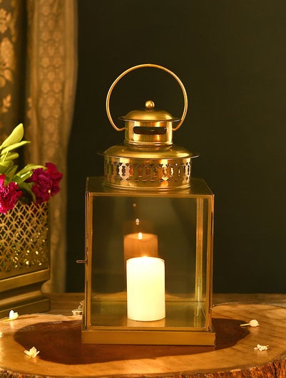 Home Decor Antique Gold Lantern