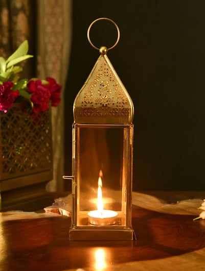 Home Decor Antique Gold Lantern