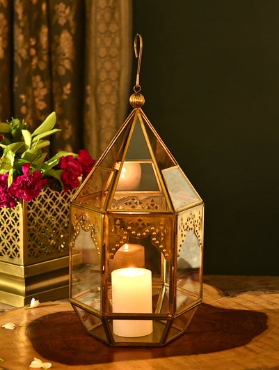 Home Decor Antique Gold Lantern