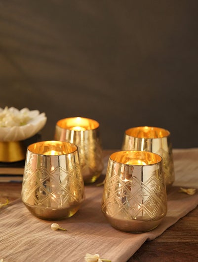 Home Decor Metallic Tea Light Holders