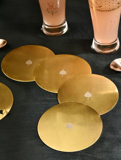 Home Decor Gold Coaster & Trivet