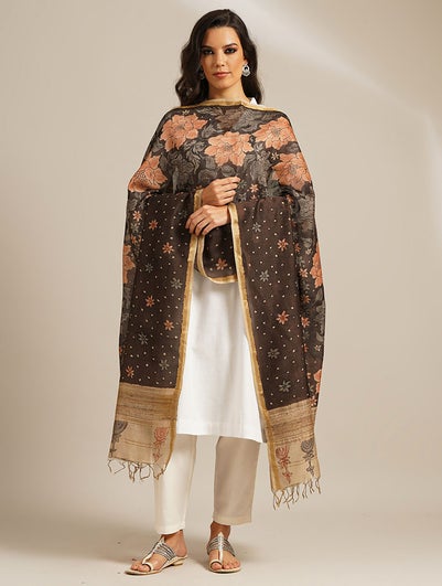 Women Multicolour Dupatta