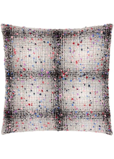 Heya Home Connie Check Jacquard Filled Cushion (45cm x 45cm x 8cm)