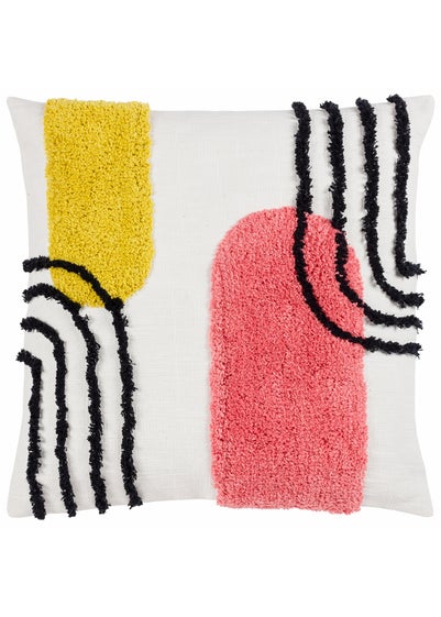 Heya Home Elmer Tufted Filled Cushion (45cm x 45cm x 8cm)