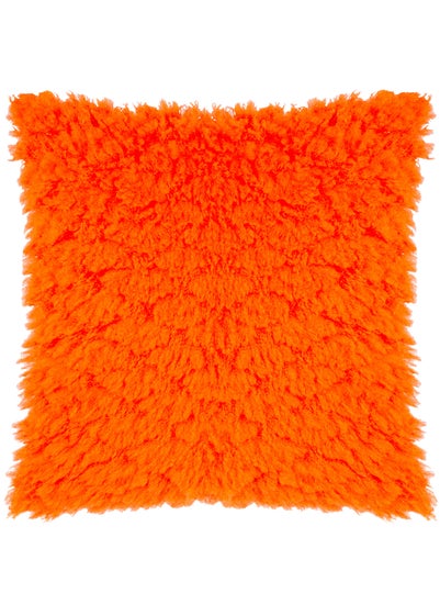 Heya Home Fluff Ball Faux Fur Filled Cushion (45cm x 45cm x 8cm)