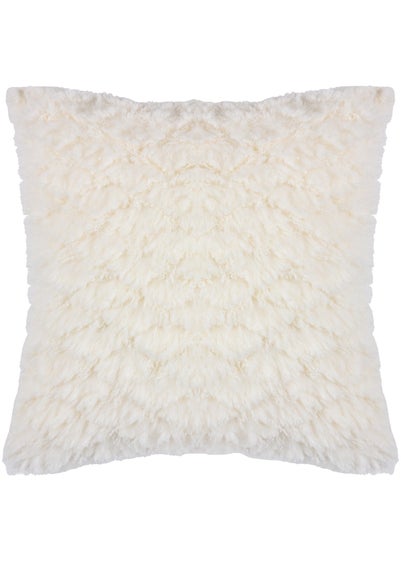 Heya Home Fluff Ball Faux Fur Filled Cushion (45cm x 45cm x 8cm)