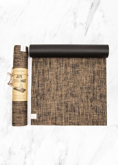 Myga Black Jute Yoga Mat