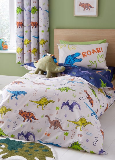 Catherine Lansfield Prehistoric Dinosaurs Reversible Duvet Cover Set