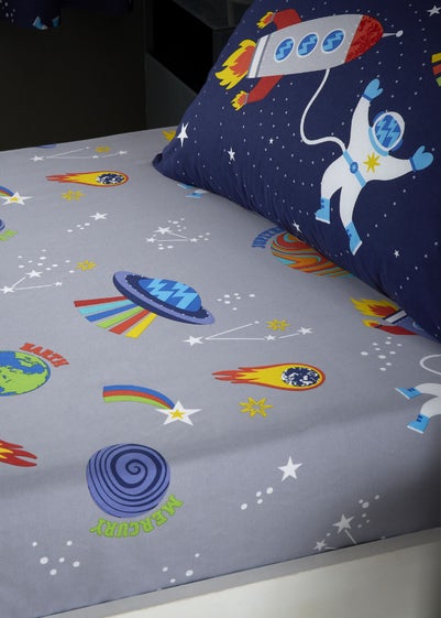 Catherine Lansfield Lost In Space Fitted Sheet