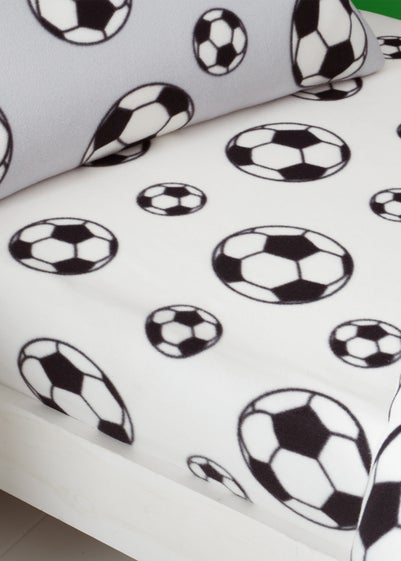 Catherine Lansfield Cosy Football Fleece Fitted Sheet - Junior