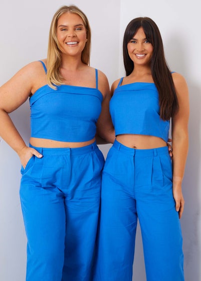 In The Style Blue Cami Co Ord Top