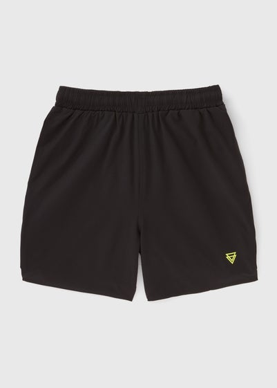 Boys Black Sports Shorts (7-15yrs)