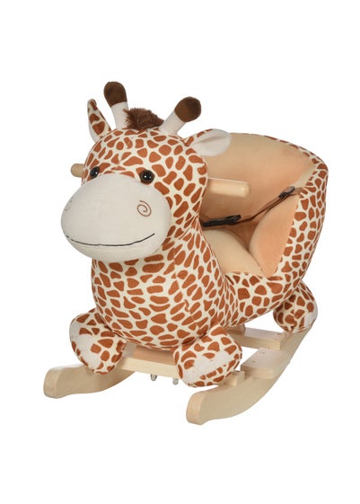 HOMCOM Baby Rocking Giraffe Plush Toy - One Size