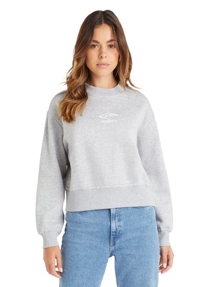 Umbro Grey/White Core Boxy Sweatshirt - Small