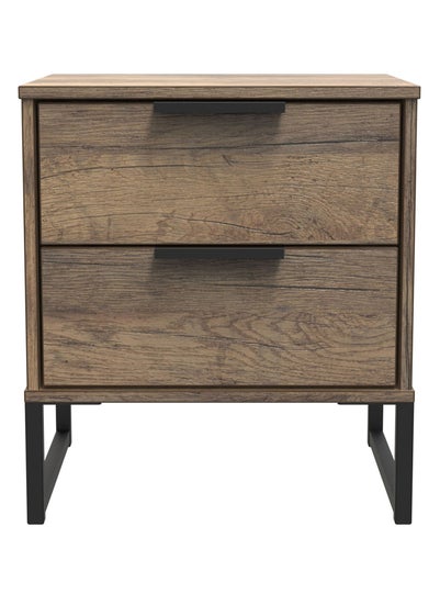 Swift Milano 2 Drawer Bedside Cabinet (57cm x 40cm x 45cm)