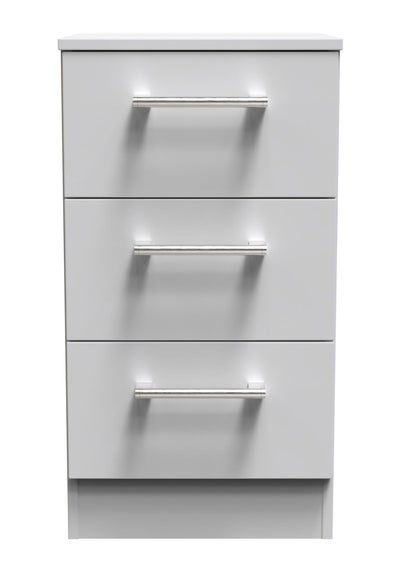 Swift Bari 3 Drawer Bedside Cabinet (70cm x 40cm x 37cm) - One Size