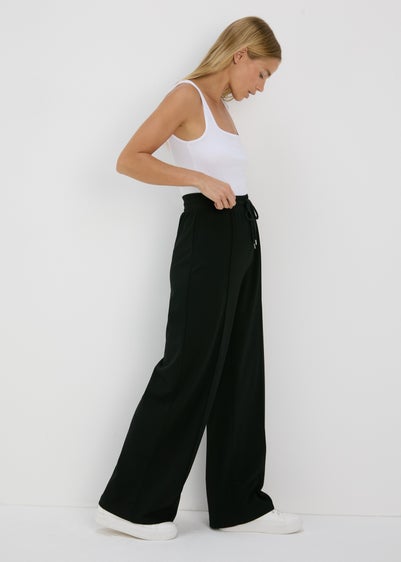 Black Seam Detail Stretch Trousers