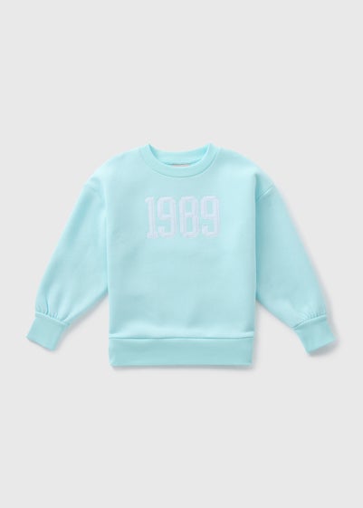 Girls Blue 1989 Sweatshirt (7-15yrs) - Age 7 Years