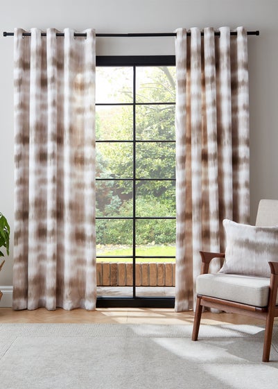 Catherine Lansfield Ombre Texture Thermal Eyelet Curtains - 46W X 72D (117x183cm)