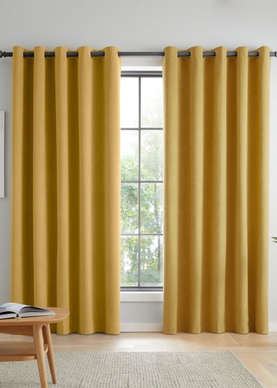 Catherine Lansfield Wilson Blackout Thermal Curtains - 46W X 54D (117x137cm)
