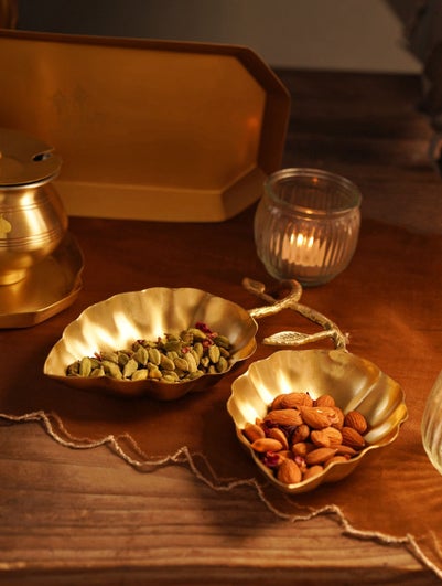 Unisex Brass Handcrafted Serving Platter