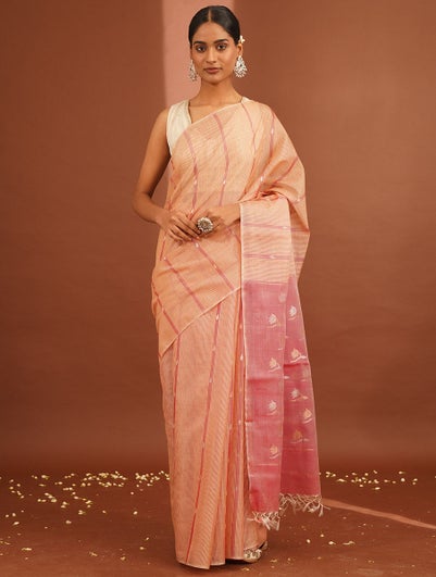 Women Multicolor Handwoven Jamdani Cotton Silk Saree