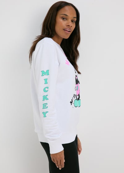 Disney White Retro Mickey Sweatshirt