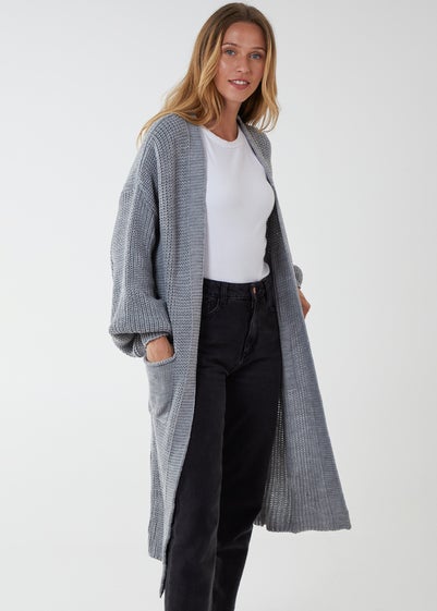 Blue Vanilla Edge to Edge Knitted Long Cardigan